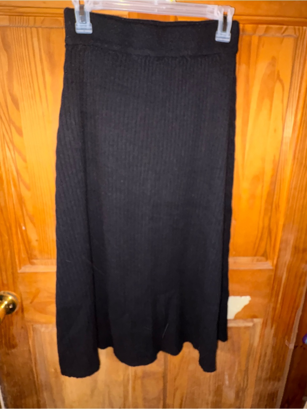 Black Ribbed Knit Maxi Skirt - Classic Women’s Skirt